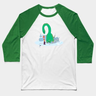 Dino Christmas Baseball T-Shirt